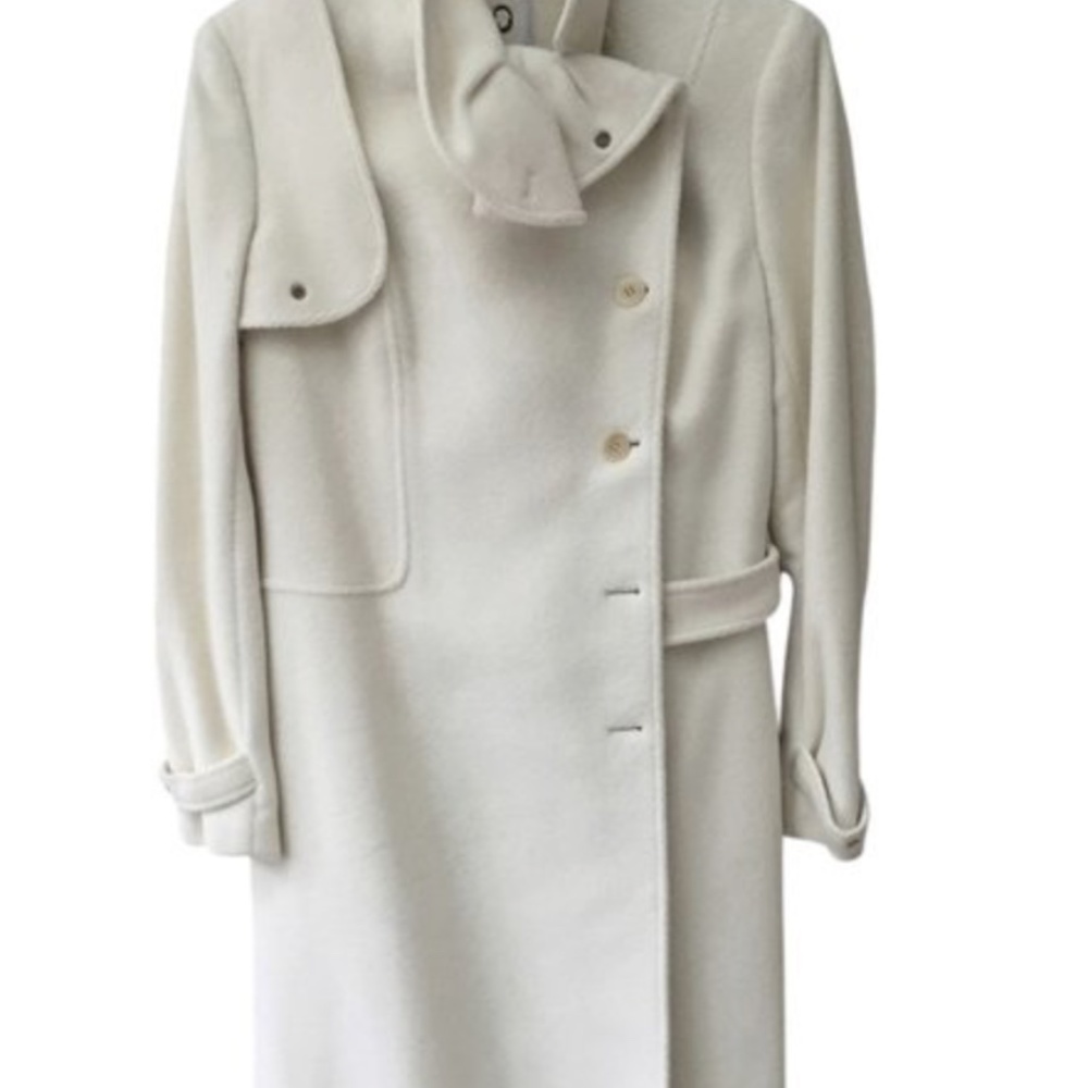 Rare Mayle new without tags off white fabulous wool trench coat, 10/L - Amazing